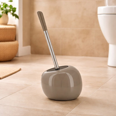 Ensemble de brosse de toilette et support autoportant PISE Dolise et acier inoxydable