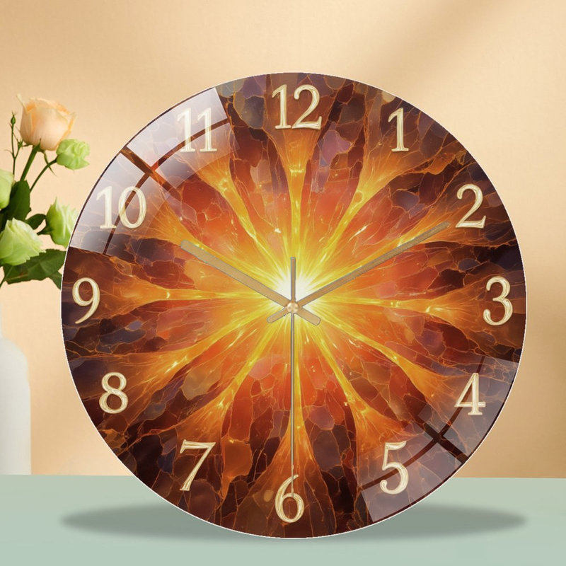 Horloge murale en verre 12 po