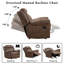 Fauteuil inclinable et oscillant manuel moderne en similicuir de 41,5 po de largeur avec mousse confortable et siège à ressorts ensachés-2137850714