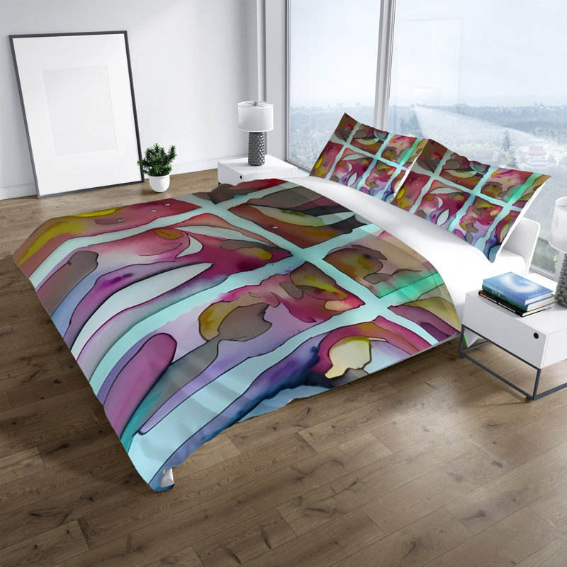 Abstract Duvet Cover, King Duvet Cover + 2 King Shams