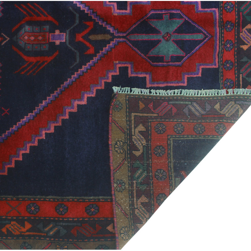 One-of-a-Kind 4'9 X 10'0 1980s Runner Wool Area Rug in
