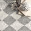 Tapis gris en laine Fractal Diamond-618038029