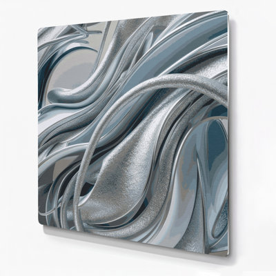 Biomorphic Abstraction 93 Gray Metal Wall Art
