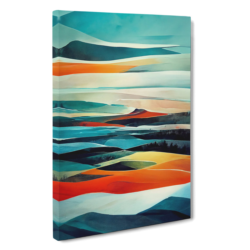 Meadow Landscape Abstract No.4 - Wrapped Canvas, 50cm H x 35cm W x 3cm D