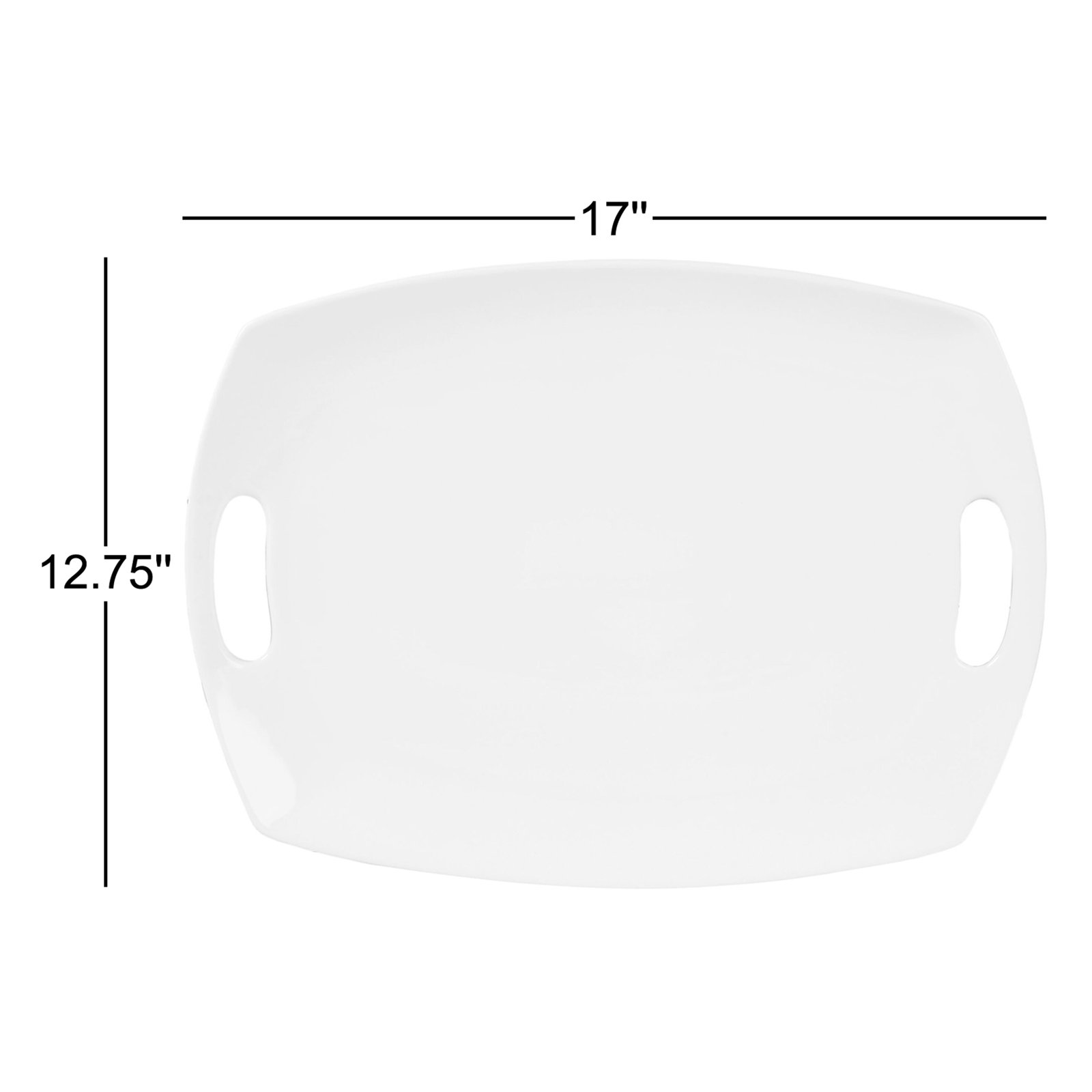 Fitz and Floyd Everyday White Handled Platter