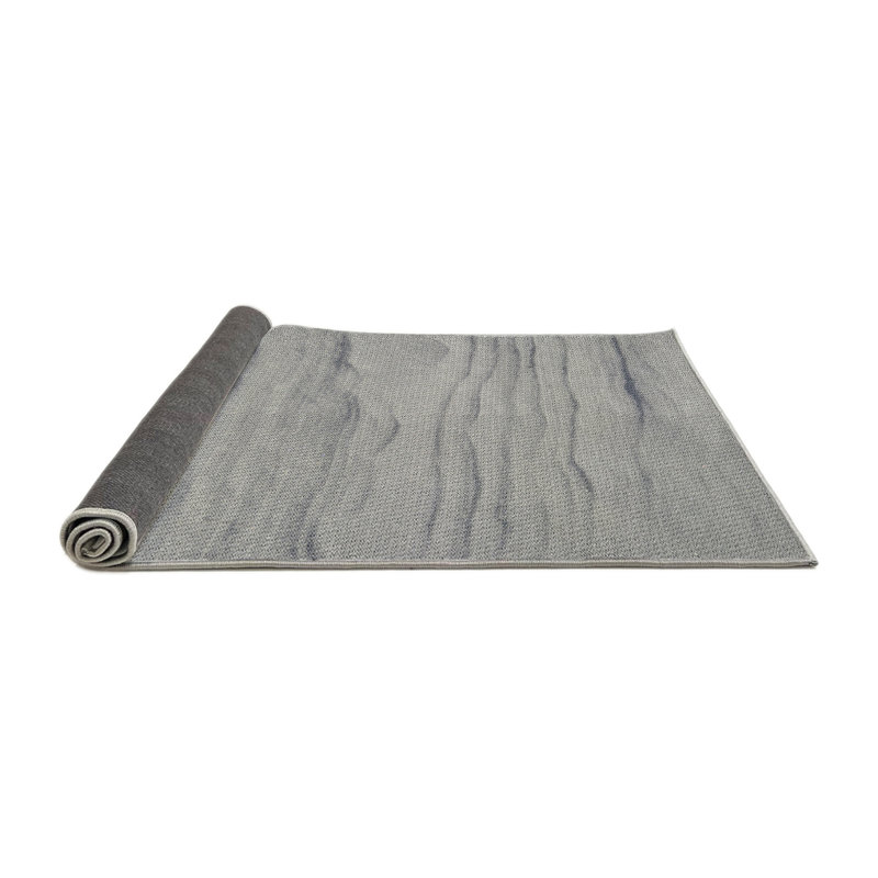Tapis zone grise à motifs, Rond 5 pi