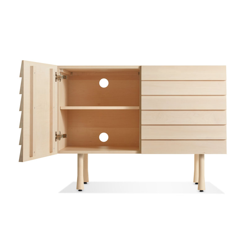 Lap Solid Wood Accent Cabinet, Whitewashed Maple