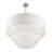 5 Light Bronze Medium Pendant Chandelier With Hand Crafted Off-White Fabric Hardback Shades-159222200-159222203