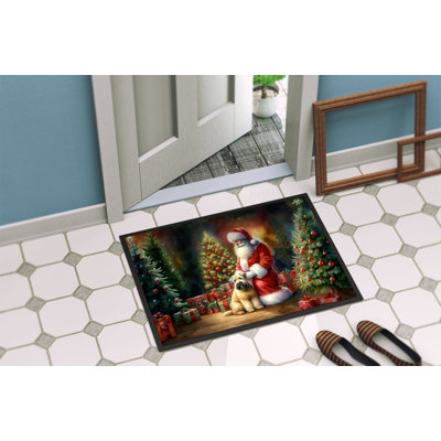 Wheaten Terrier and Santa Claus Doormat