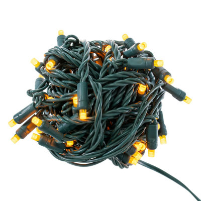 50 Frosted Wide Angle Single Mold End-Connecting Coaxial Non-Rectified LED Light Set