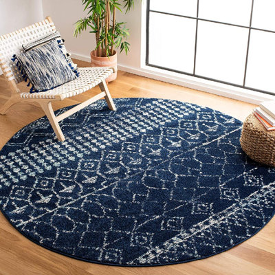 Cobos Geometric Navy Area Rug