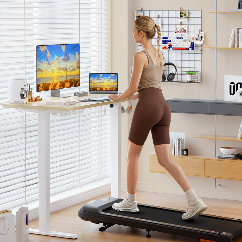 ONE PIECE Height Adjustable Standing Desk With Memory Smart Panel Office Electric Standing Computer Desk With USB Charge