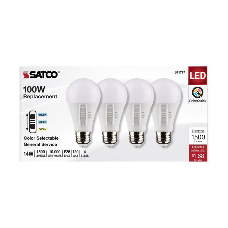 14 Watt White LED Bulb, 100 Watt Equivalent 