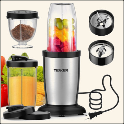 TENKER 850W Personal Blender With Cups For Shakes And Smoothies Meat Fruit Grinding Chopping Blending