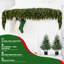 Guirlande de Noël en cèdre de 2,74 m (9 pi) avec 100 lumières DEL, 240 branches de pin denses, guirlande de verdure artificielle réaliste pour foyer, mur, décoration intérieure et extérieure de Noël