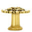 Cache large round multi crystals knob with swarovski crystals in finish Museum Gold