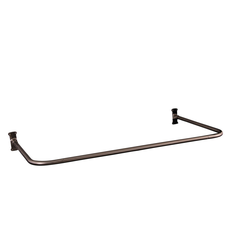 Tringle de rideau de douche ajustable, H 3 po x l 30 po x P 30 po, Nickel brossé