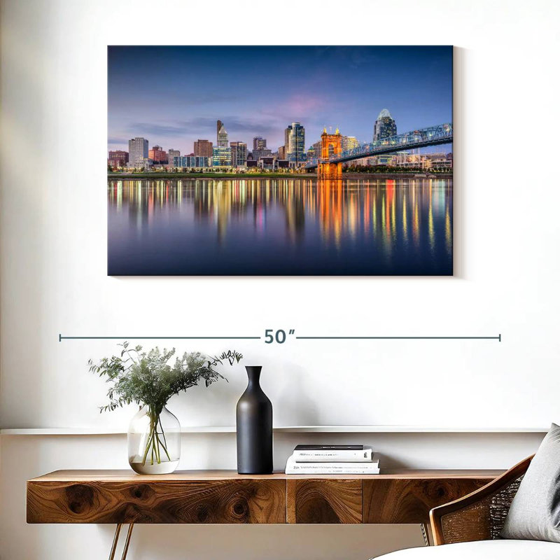 Hannes Cincinnati City Skyline, H 26 po x l 39 po