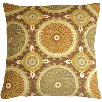 Bohemian Medallion Cotton Throw Pillow