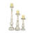 Areina Sadirah 3 Piece Glass Tabletop Candlestick Set