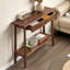 Walnut Solid Wood Rectangular Console Table-466890910