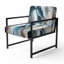 Chaise d'appoint rembourrée Ice Blue Daisy III-303002010