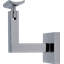 Surface Mount Handrail Bracket with Square Rose and Curved Plate-70705680