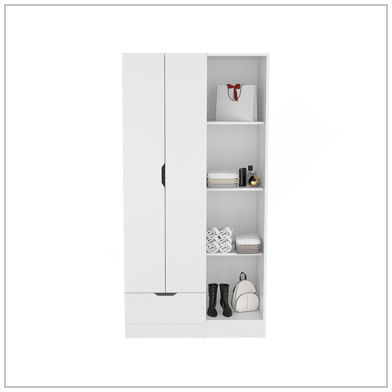 Armoire Dover, chambre à coucher, blanc, Blanc