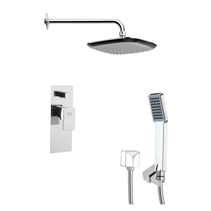 Système de douche complet à pression équilibrée avec valve brute Orsino