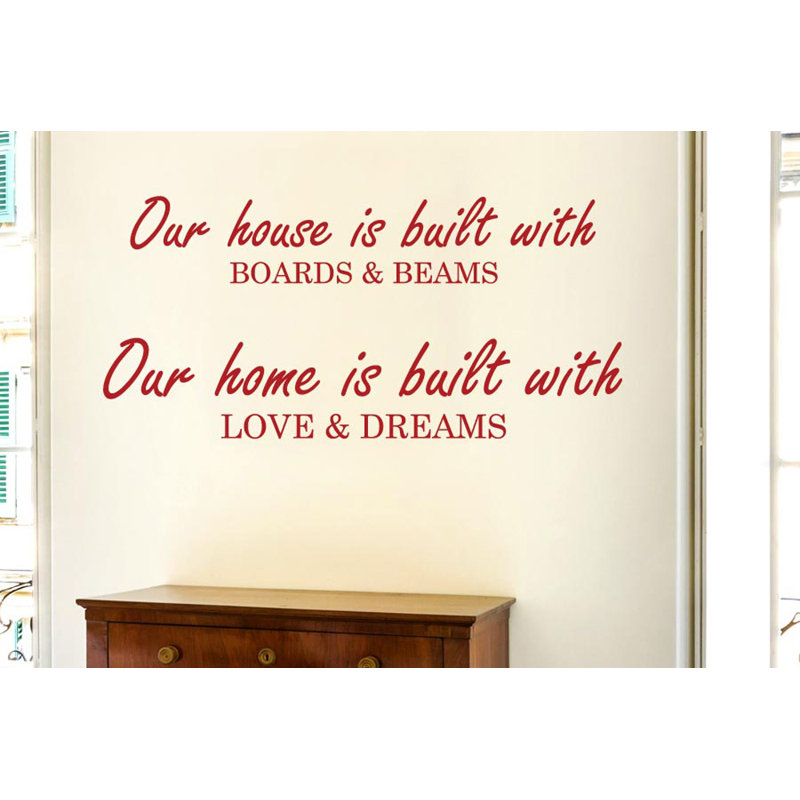Non-Wall Damaging Wall Decal, Large, Dark Red