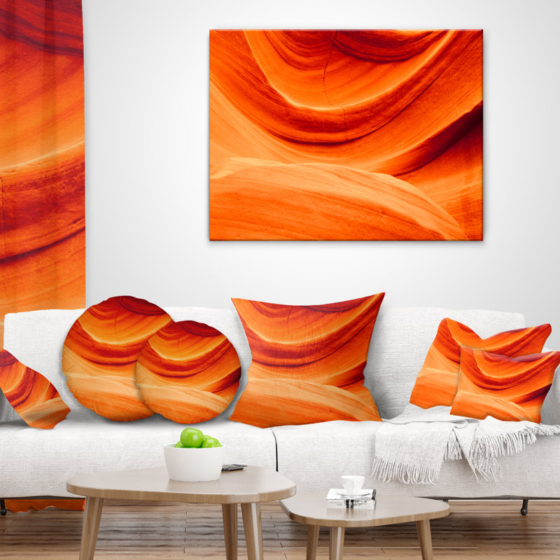 Coussin mural Landscape Antelope Canyon, 18 po x 18 po, Coussin décoratif