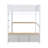 Metal Gaming Loft Bed With LED-2053376771