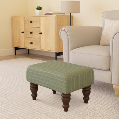 Autryville Wood Turned Leg - Pinstripe Wool