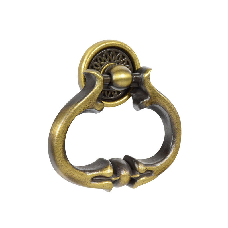 Wilmont Ring Pull, Antique Brass