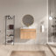 Meuble-lavabo mural simple 30 po avec lavabo en céramique-440683104