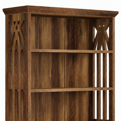 Étagère à 6 niveaux, bibliothèque de 75 pouces avec tablettes de rangement