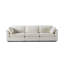 Modulaire en chenille blanc crème - 3, style victorien avec accoudoirs roulés, conception victorienne sans accoudoirs, 3 avec accoudoirs