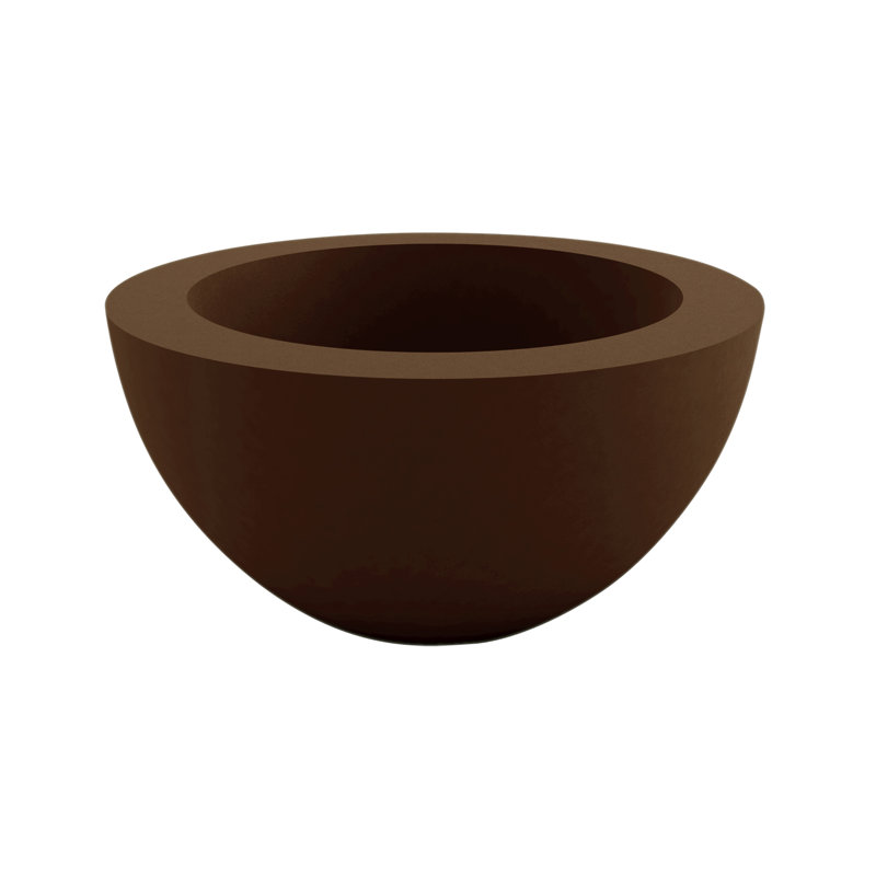 Sfera Resin Pot Planter, 11.75" H x 23.5" W x 23.5" D, Bronze