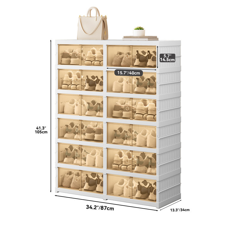 FORTUNE 12 Pair Stackable Shoe Storage & Reviews