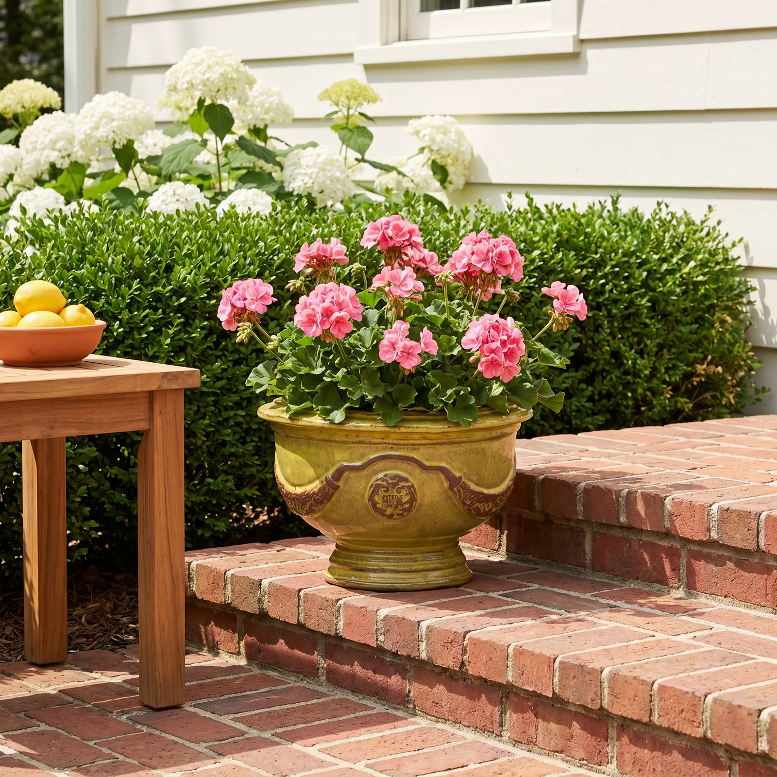 Anduze Ceramic Pot Planter, 10" H x 14.5" W x 14.5" D