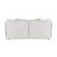 Causeuse en chenille beige avec 4 coussins