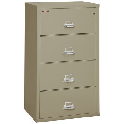 Fireproof 4-Drawer Vertical File Cabinet -  FireKing, 4-3122-C (pewter)