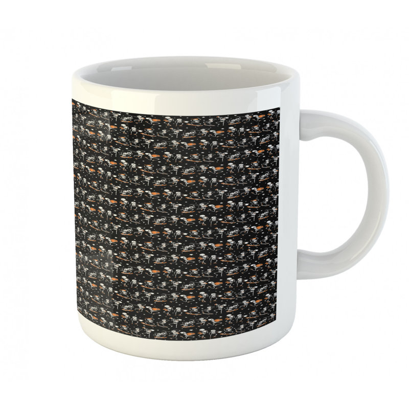 Grande tasse à café squelettes