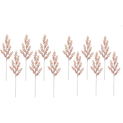Vaporisateur de baies d'automne 29 po 6 pièces avec 85 baies oranges subtiles - Décoration de Noël élégante pour l'esthétique d'automne tendance - Décoration intérieure polyvalente pour une ambiance douillette