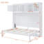 Lit escamotable double complet avec armoires supérieures, blanc - Lit de rangement mural peu encombrant-1260291043-1260291053