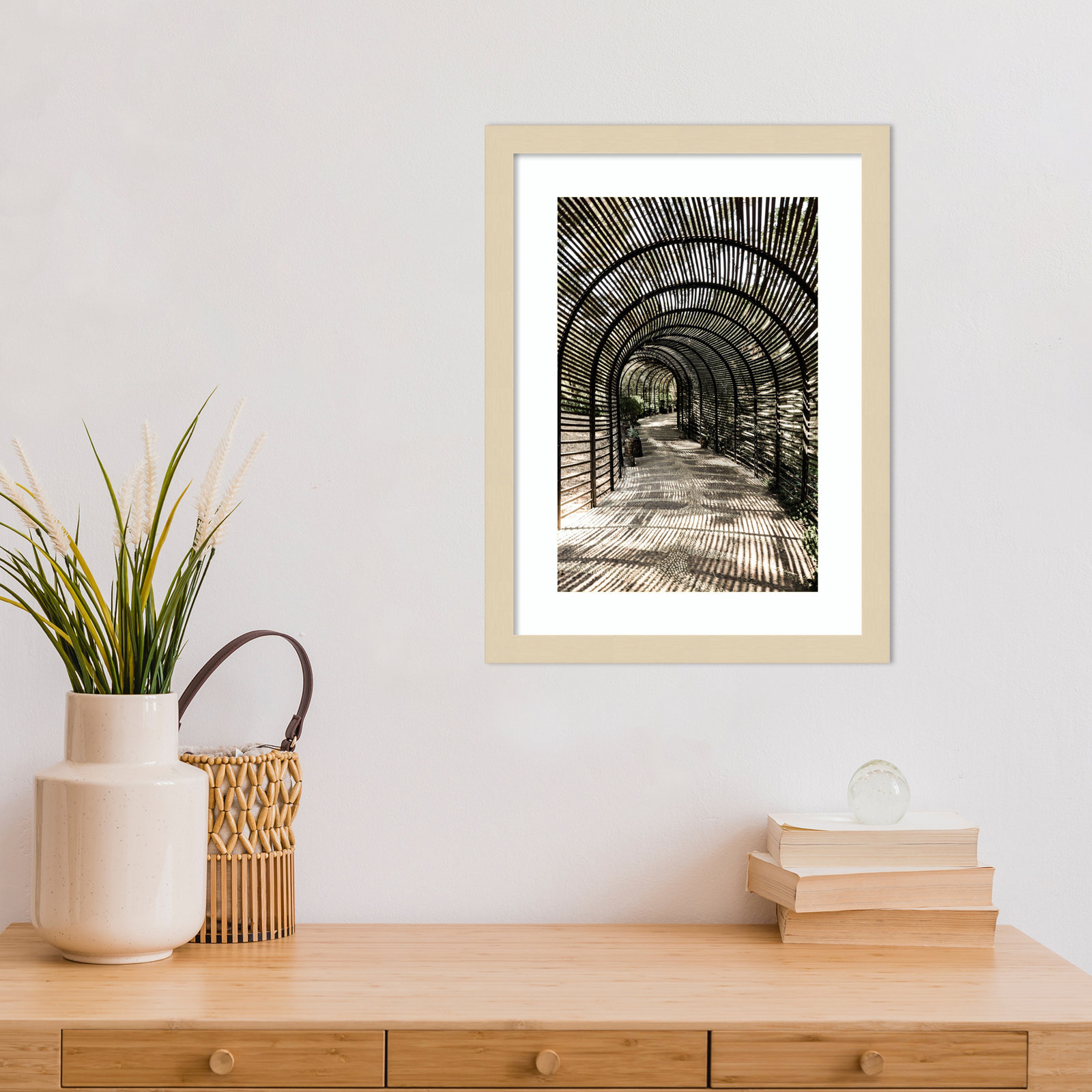 Nihan "Shadow Garden" Print, Brown, 17" H x 13" W