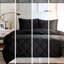 Édredon très grand 3M - noir, réversible, losange, duvet synthétique, 2 taies décoratives, antitaches, style tendance-120478500