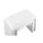 Nysa Ivory Synthetic Leather , Mirrored & Faux Crystals Vanity Stool (Assembled)