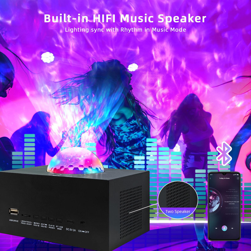 Galaxy Projector with Timer & HiFi Music Speaker