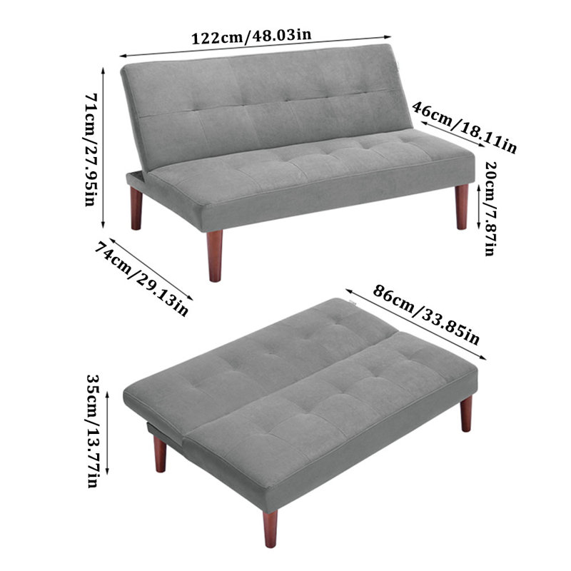 2 Seater Sofa Bed, Grey